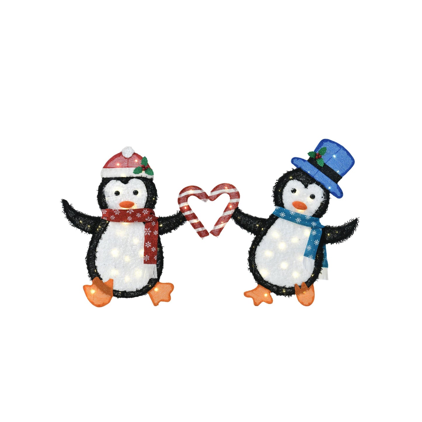 Heart-Shaped Penguin Decorative Lights - Festive Ambiance Lights For Christmas Parties And Holiday Home Decor