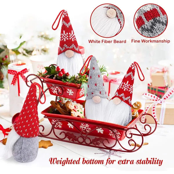 8 Packs Christmas Gnomes Ornaments Handmade Swedish Gnome Plush Xmas Tree Hanging Decorations Cute Scandinavian Santa Elf For Holiday New Year Home Decor