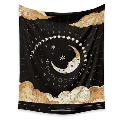 Moon Tapestry Home Decor Background Cloth Wall Hanging Tapestry