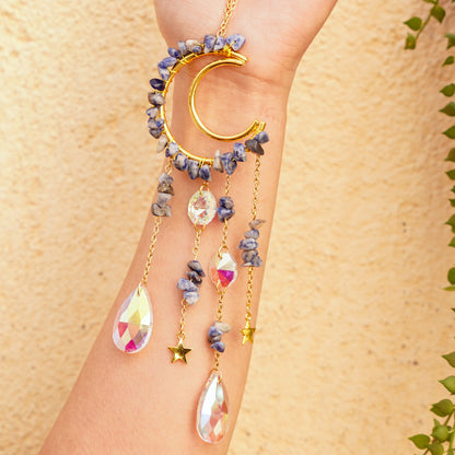 Natural Amethyst Gravel Water Drop Accessories Wind Chimes Home Decor